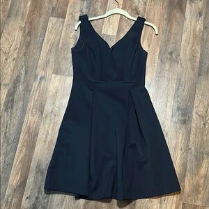 Sleek navy blue  Sleeveless Fit-and-Flare Mini Dress